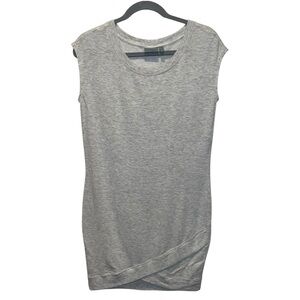 Athleta Beyond Soft Gray Modal Sleeveless Tulip Hem Sheath Dress XS Sporty